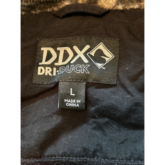 GUC DDX Dri-Duck Camo/Black Jacket Hood in Collar Long Sleeve Size Large - Picture 3 of 7